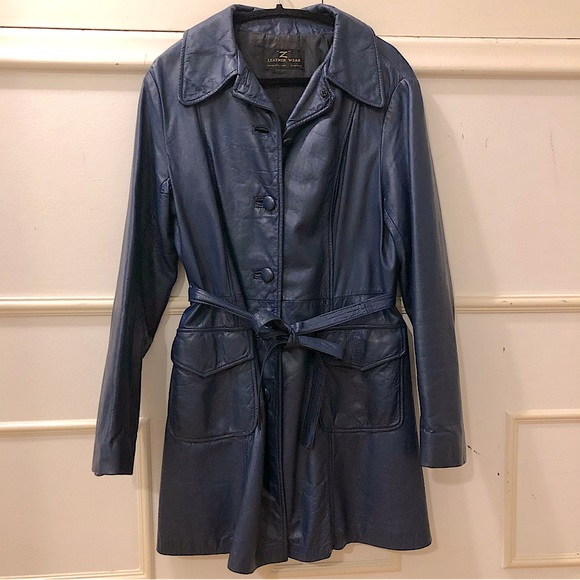 Danier Jackets & Blazers - Genuine leather vintage tie and button trench coat